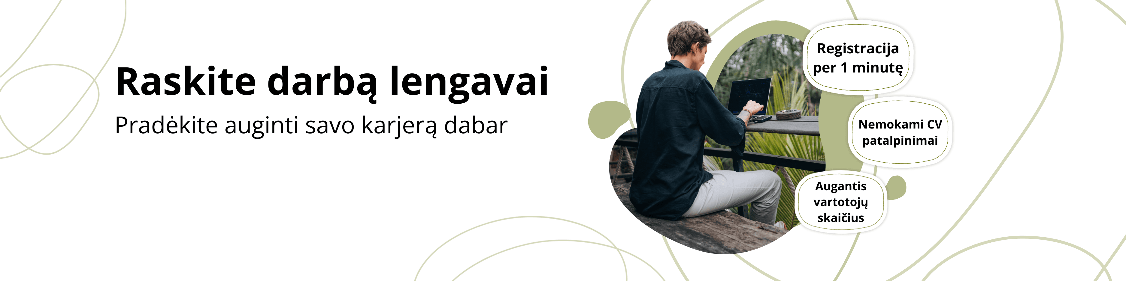 CV Birža promotional banner